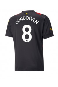 Manchester City Ilkay Gundogan #8 Voetbaltruitje Uit tenue 2022-23 Korte Mouw